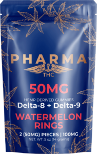 Delta 8 / Delta 9 Gummies - Watermelon Rings