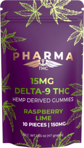 Delta 9 THC Gummies - Raspberry Lime