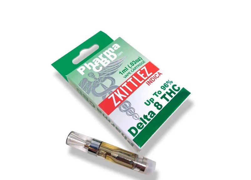 zkittlez indica strain vape cartridge from PharmaCBD