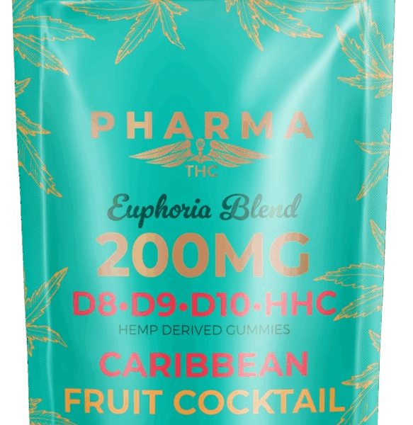 Euphoria Blend 200 mg THC Gummies- Caribbean Fruit Cocktail