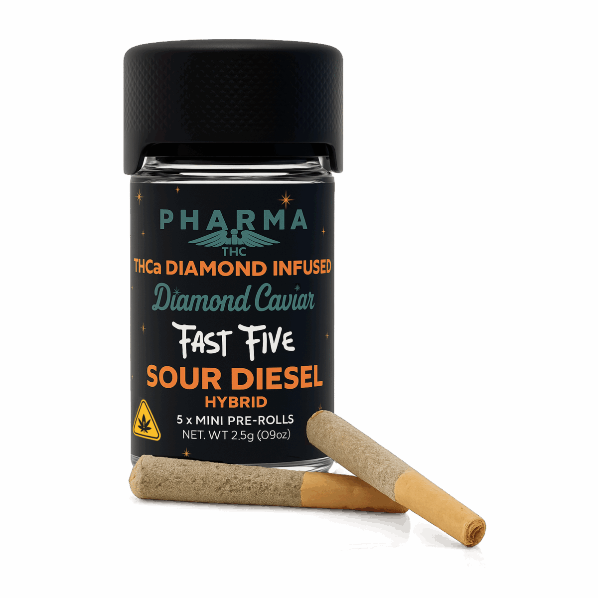 Diamond Caviar Fast Fives (5 THCA Mini Pre Rolls)