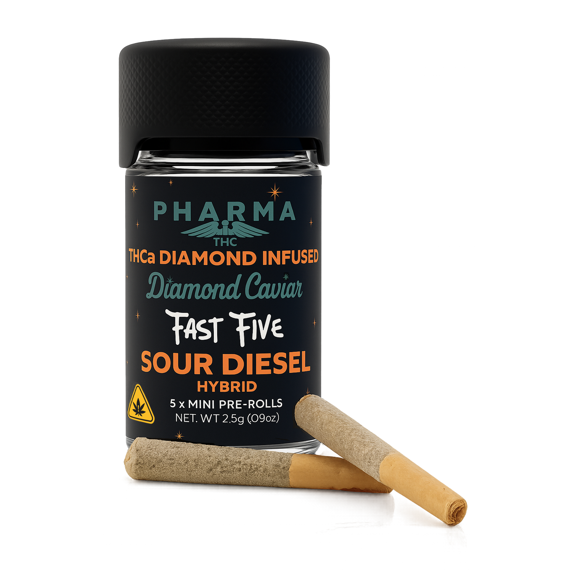 Diamond Caviar Fast Fives (5 THCA Mini Pre Rolls)