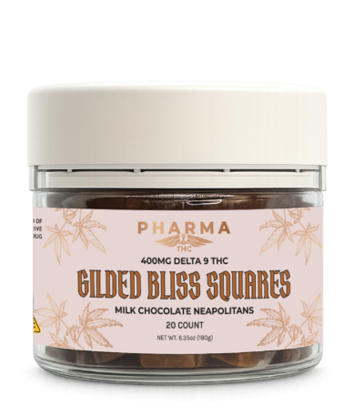 Delta 9 THC Gilded Bliss Chocolate Squares