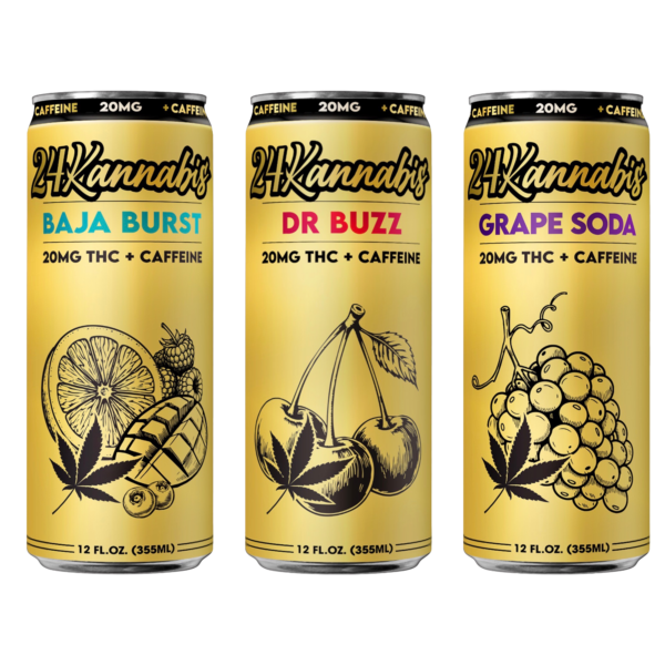 24 Kannabis THC Caffeinated Beverages